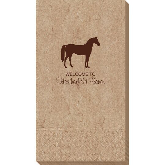 Horse Silhouette Bali Guest Towels